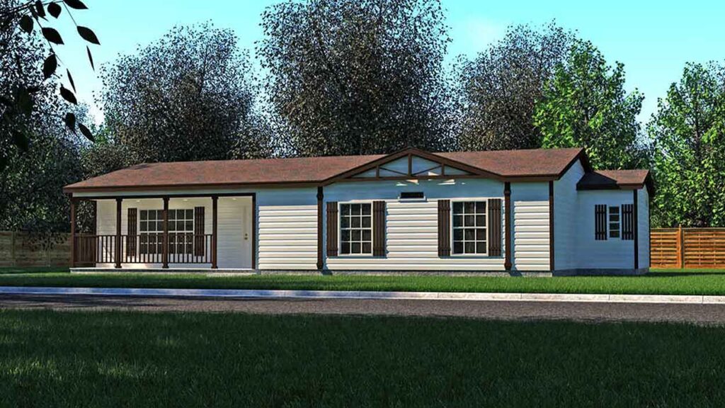 Fleetwood Pegasus 32583H Doublewide Rendering Tan Exterior